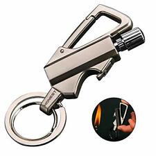 Flint Metal Permanent Match Fire Starter and Bottle Opener Car Keychain picture