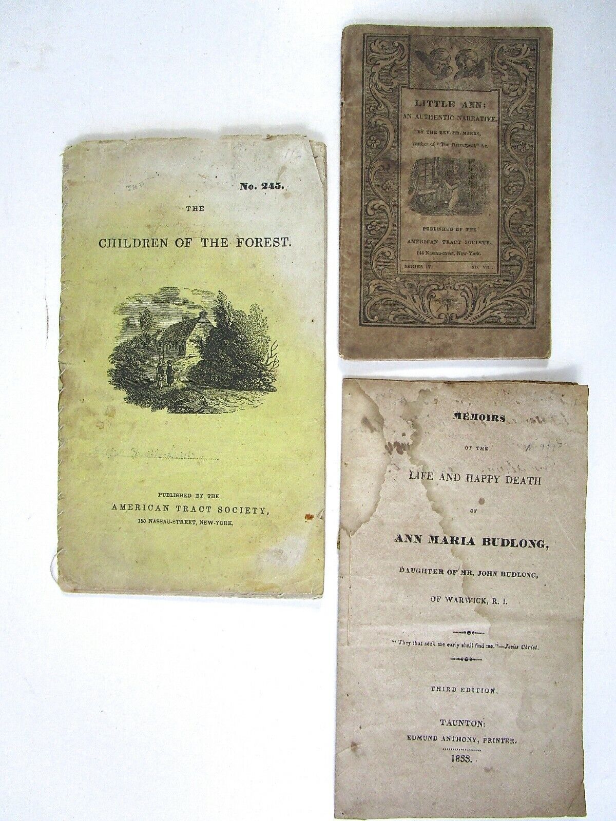 Three Early Chapbooks With Moral Message, Some Illustrations