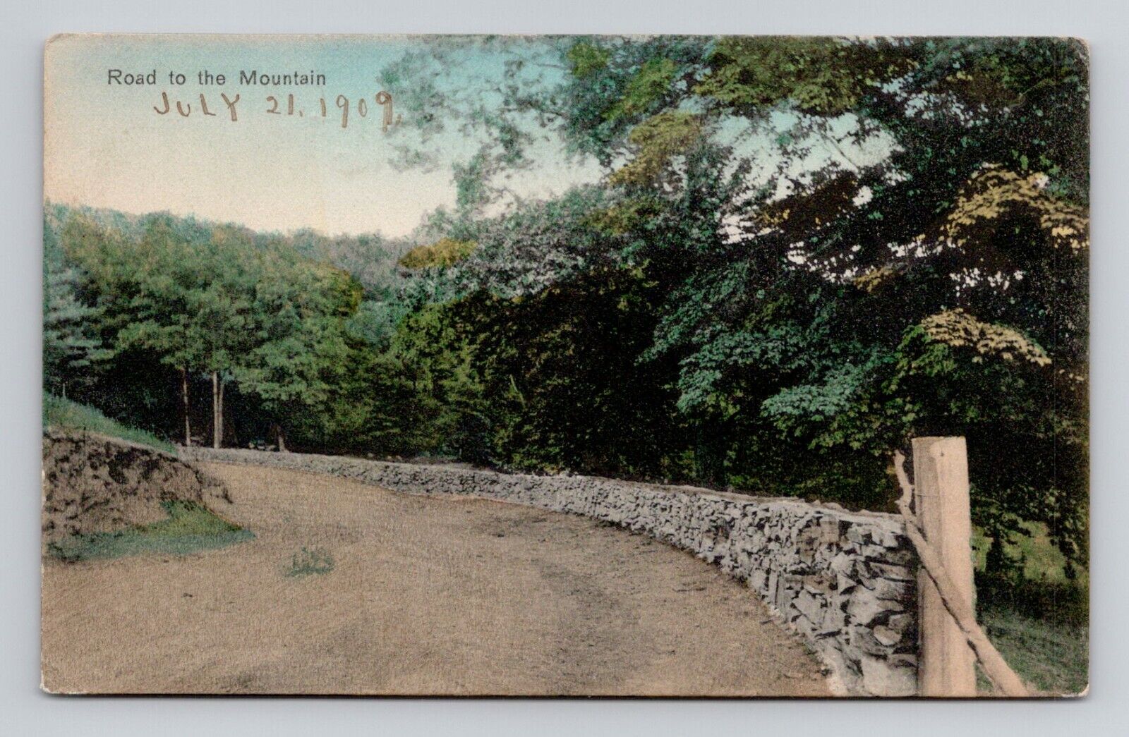 Postcard Mountain Road Williamsville Massachusetts MA, Antique H8