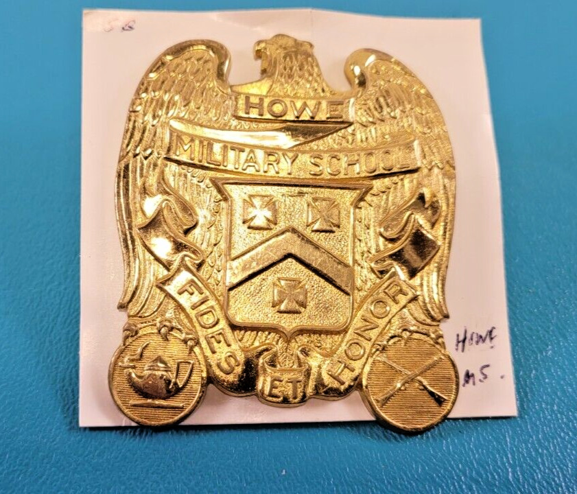 Rare Vintage HOWE Military School Badge Hat Pin Insignia Medal