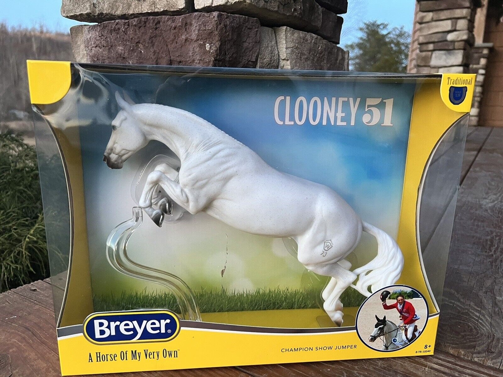 Breyer Horse New 2023 CLOONEY 51 Gray Jumping Bristol NIB IN HAND DAMAGED BOX