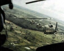 UH-1D Huey Helicopters in flight east of Lai Khe 8x10 Vietnam War Photo 961 picture