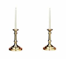 Needzo Sudbury Brass Budded Altar Candlestick Holders with Filigree Design, 9 1/ picture