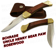 Schrade Uncle Henry ROSEWOOD Bear Paw w/ Sheath LB7 NEW picture
