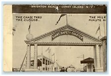 1911 Brighton Beach Coney Island New York NY, Giant Safety Coaster Postcard picture