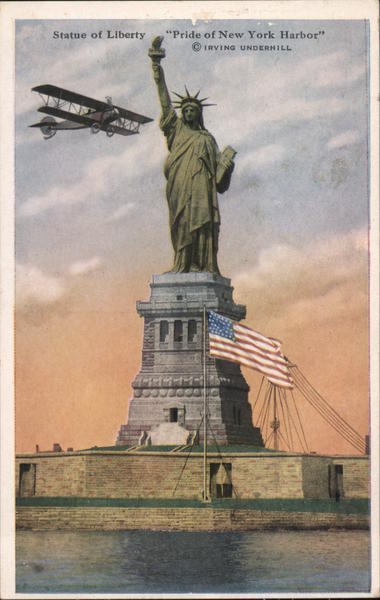Statue of Liberty,Pride of New York Harbor,NY Patriotic Irving Underhill Vintage