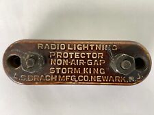 Vintage Storm King Radio Lightning Protector Non-Air-Gap Insulator Brach Newark picture