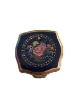 Vintage Stratton Pill Box Rose Made In England picture