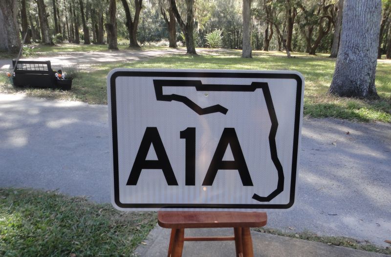 New A1A Real Reflective Road Sign State Road A1A Florida Coast Road Man Cave Bar