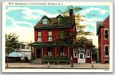 Woodbury New Jersey~Headquarters of Lord Cornwallis~Linen Postcard picture