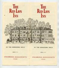 The Red Lion Inn Brochure Rates and 3 Postcards Stockbridge Massachusetts 1989 picture