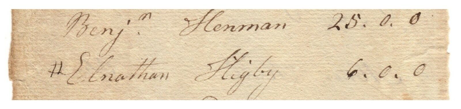 RARE Autograph Document Handwritten by Ethan Allen - Captured Fort Ticonderoga