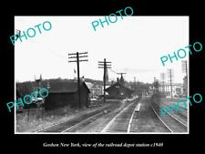 OLD LARGE HISTORIC PHOTO OF GOSHEN NEW YORK THE RAILROAD DEPOT STATION c1940 picture