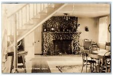 c1910's Living Room Pettibone Lodge Shoreham Minnesota MN RPPC Photo Postcard picture
