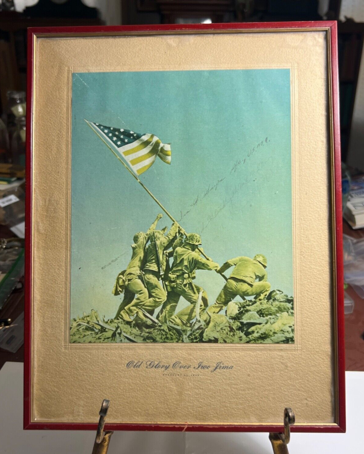 Rare HTF MOH Ira Hayes Autograph American Indian Iwo Jima 1st flag raising WWII