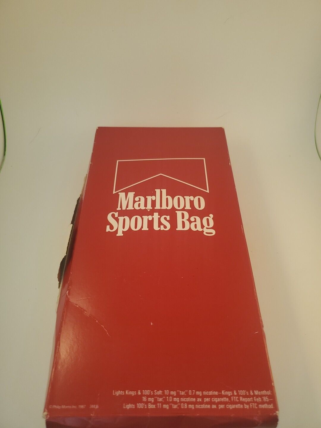 Marlboro Small Nylon Duffle Bag Vintage 1987 Sports Gym Bag Red Tobacco New