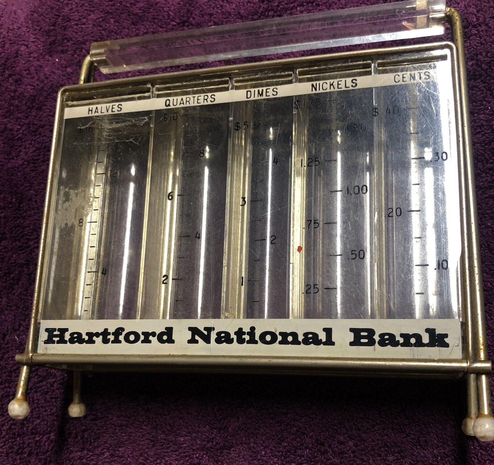Vintage Coin Stack Bank Hartford National Bank