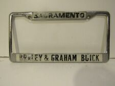 Sacramento Braley Graham Buick Dealership License Plate Frame Metal Rare  picture