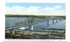 Postcard New Municipal Birdge Connecting Louisville KY + Jeffersonville IN  picture