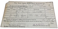 1912 WEST JERSEY & SEASHORE RAILROAD PRR SALEM NJ FREIGHT DELIVERY POST CARD picture
