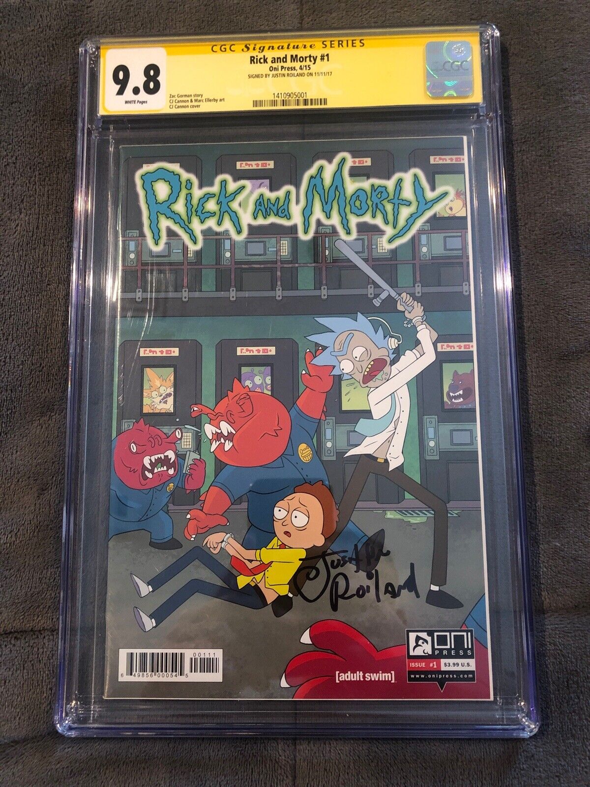 Justin Roiland Signed 9.8 CGC First Print Rick And Morty Comic 1 4/15