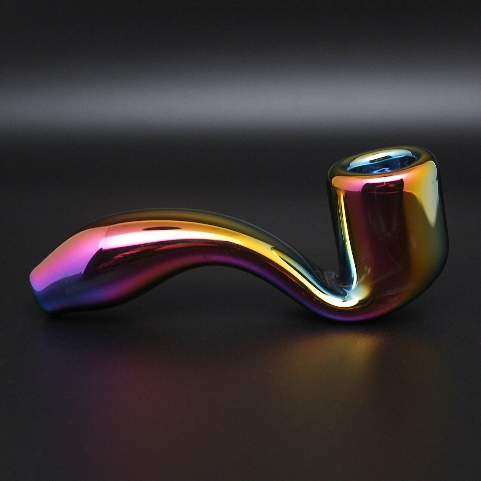 4.2” Metallic Glass Sherlock Holmes Smoke Bowl Smoking Pipes Bowls Rainbow Pipe