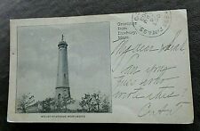 1903 GREETINGS DUXBURY, MA  MYLES STANDISH MONUMENT FANCY BACK ANTIQUE POSTCARD picture