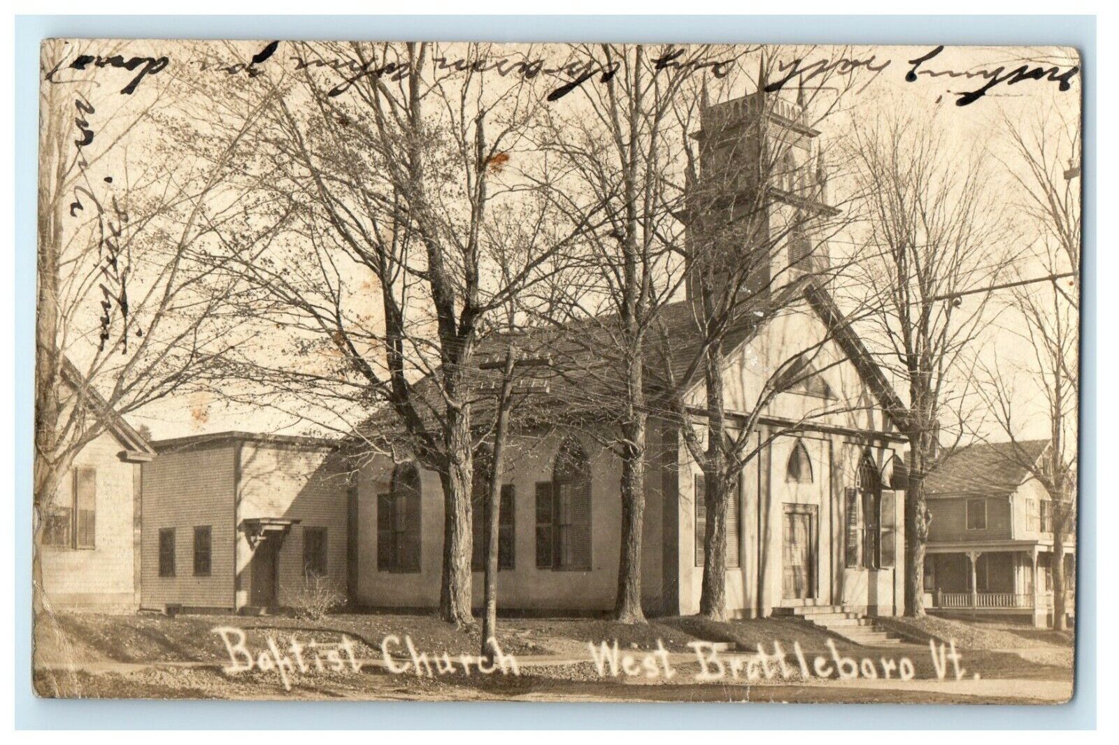 1907 Baptist Church West Wardsboro Vermont VT RPPC Photo Antique Postcard