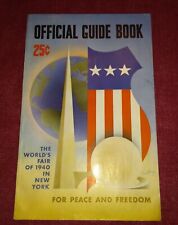Vintage 1939 NY WORLDS FAIR OFFICIAL GUIDE BOOK for 1940 - w/ Many photos picture