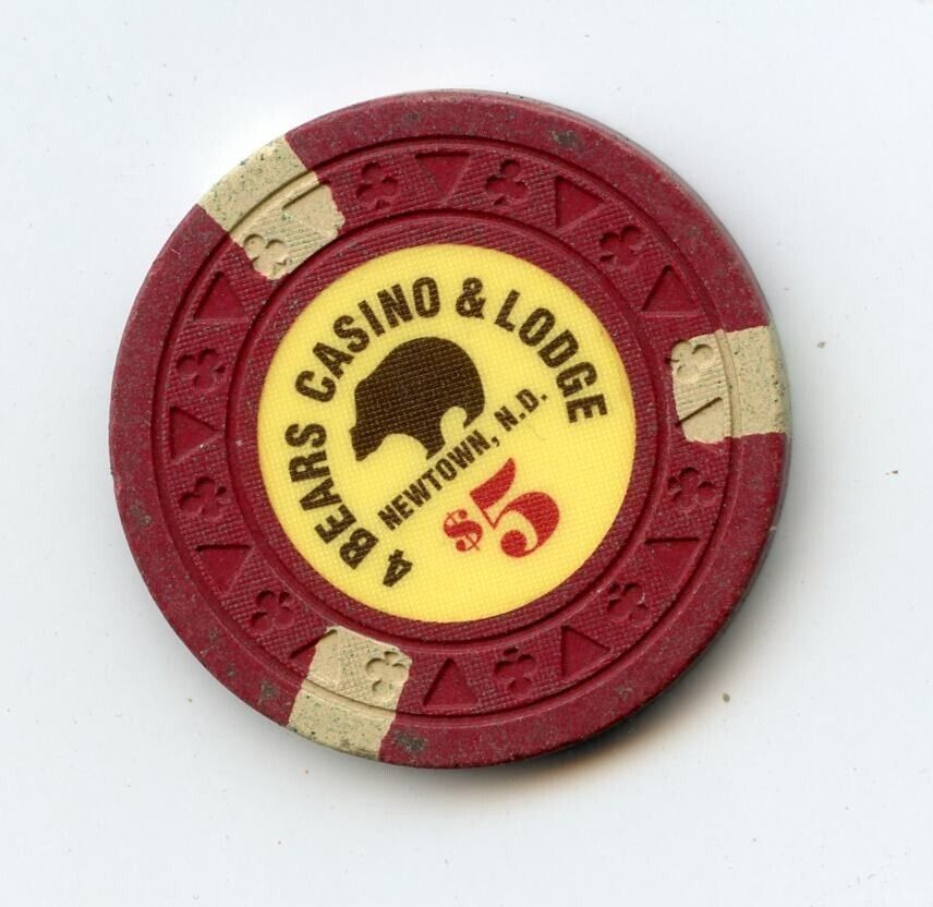 5.00 Chip from the 4 Bears Casino Newtown North Dakota