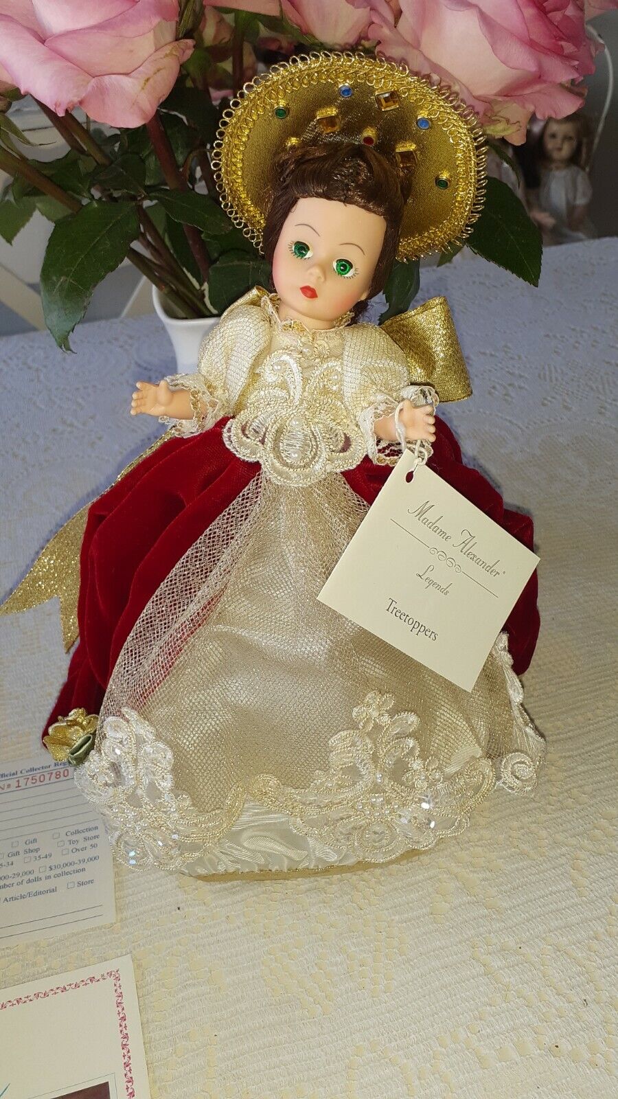 Madame Alexander Glorious Angel Christmas Doll Tree Topper, #54860, 12\