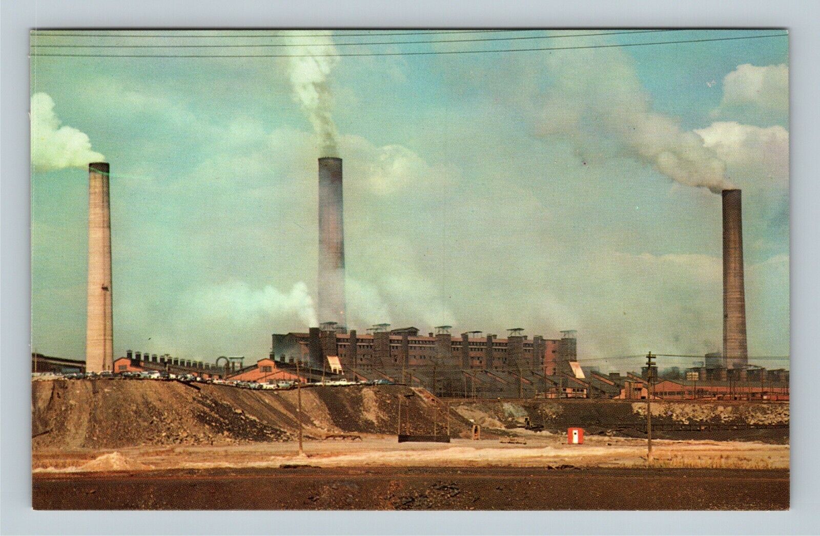 Copper Smelter, Nickel, Platinum Mining, Sudbury Ontario Canada Vintage Postcard