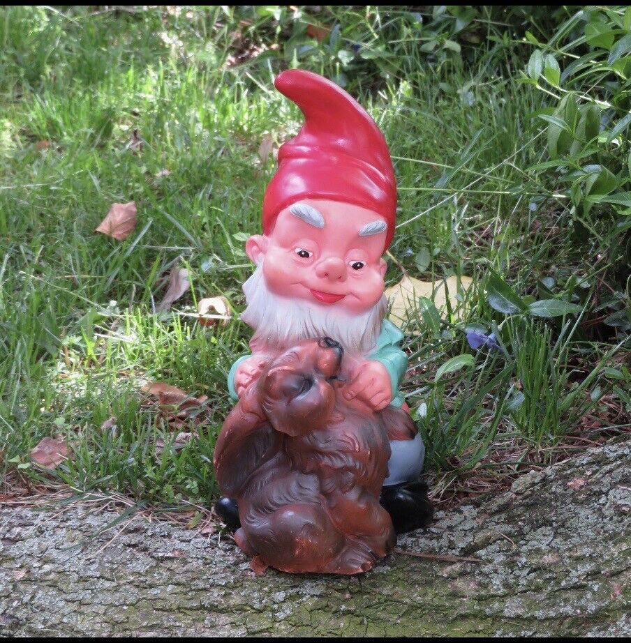 Vintage Heissner Plastic Garden Gnome West Germany 13\
