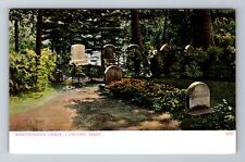 Concord MA- Massachusetts, Hawthorne's Grave, Antique, Vintage Postcard picture