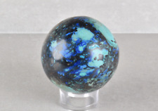Chrysocolla with Azurite Sphere from Peru  4.9 cm  # 19540 picture