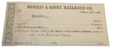 1864 MORRIS & ESSEX RAILROAD DELAWARE LACKAWANNA & WESTERN DL&W STOCK TRANSFER picture