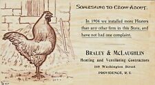 Advertising Postcard, Braley & McLaughlin, H & V Contractors, Providence RI 1910 picture