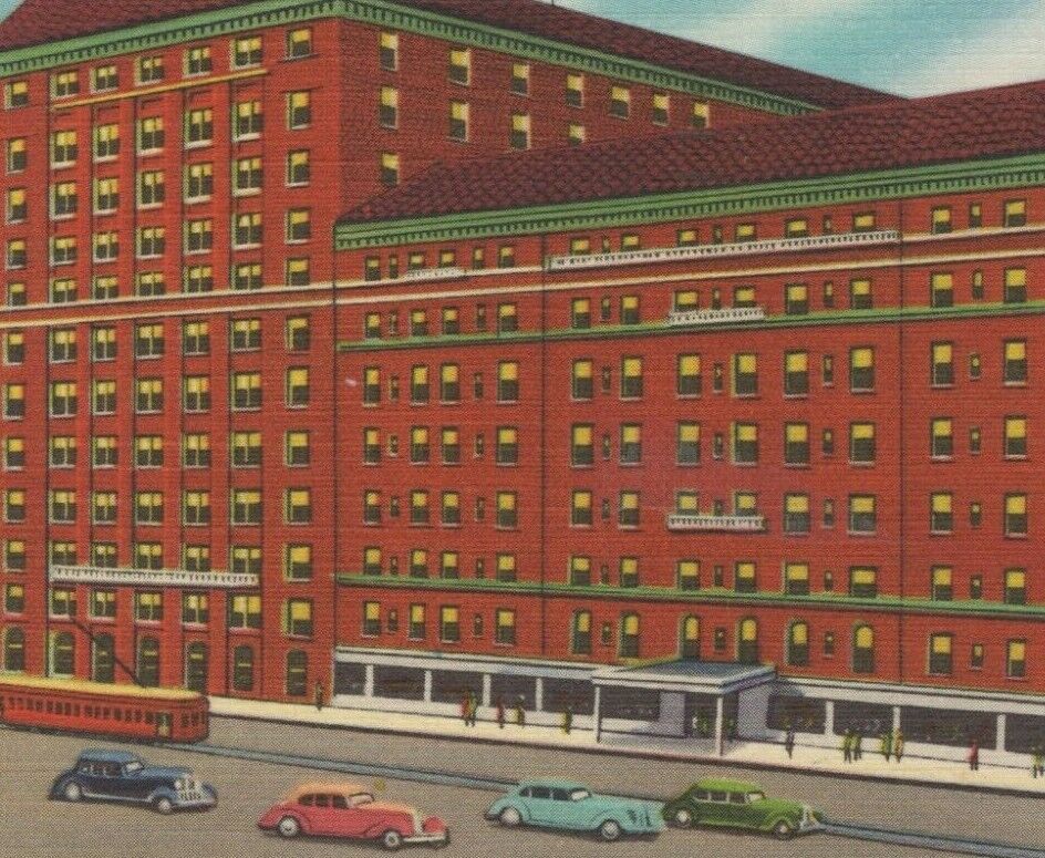 c1940s Hotel Fort Pitt Pittsburgh Pennsylvania autos Richford postcard B479
