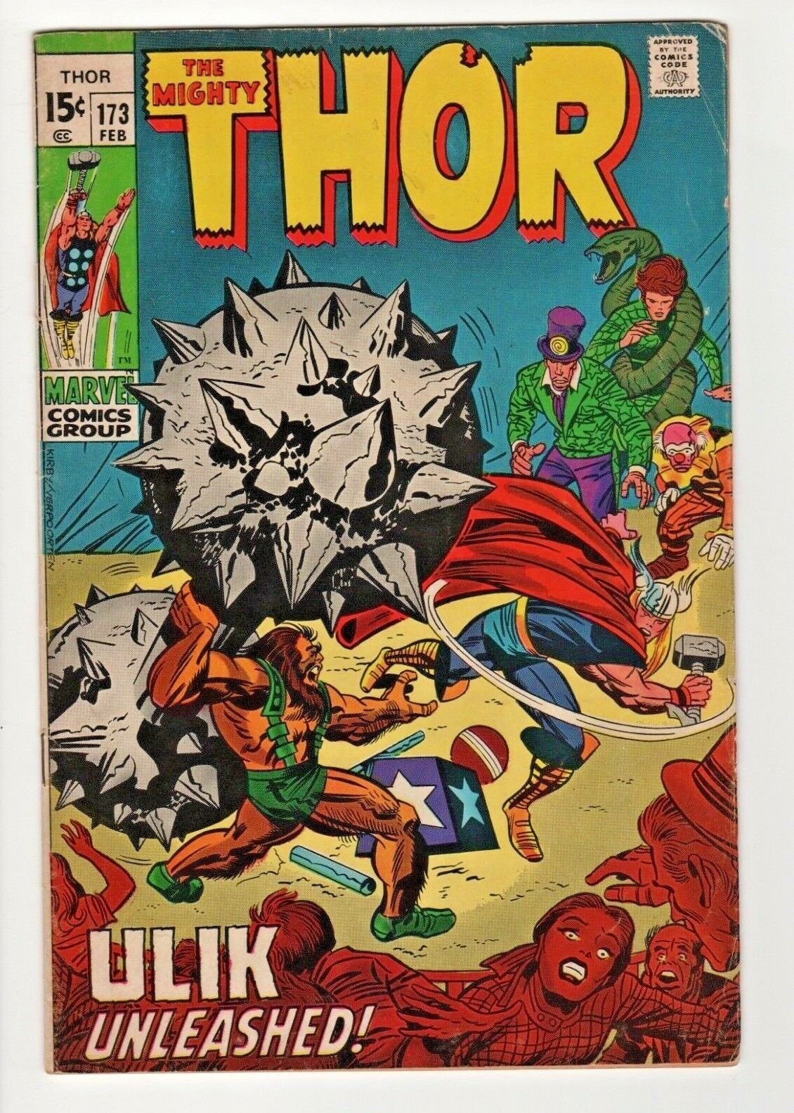 The Mighty Thor # 173 (Feb 1969, Marvel) Ulik Unleashed