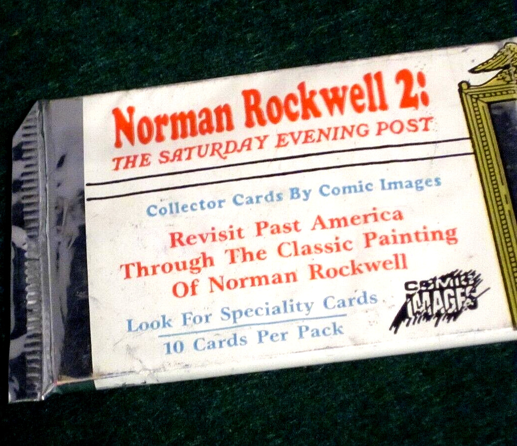 norman rockwell collector card pack - 10 cards - 1995