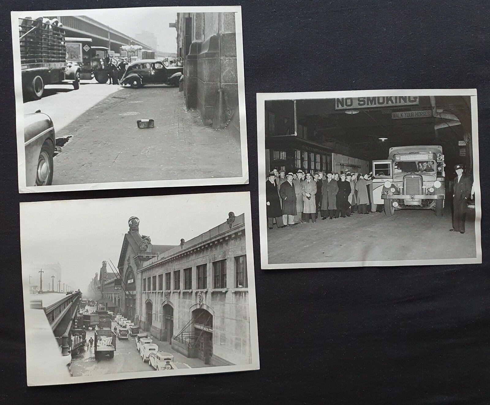 3 Photographs of New York docks. Read info on back of photographs.