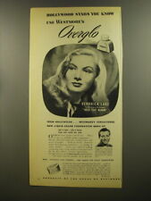 1945 Westmore Overglo Liquid-Cream Foundation Make-up Ad - Veronica Lake picture