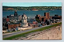 Halifax Nova Scotia Canada Citadel & Harbour Scenic Landmark Chrome Postcard picture