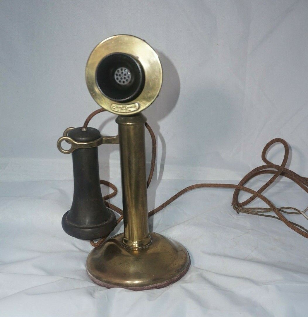 Brass Candlestick Phone.  Fantastic Condition.  Estate Sale.
