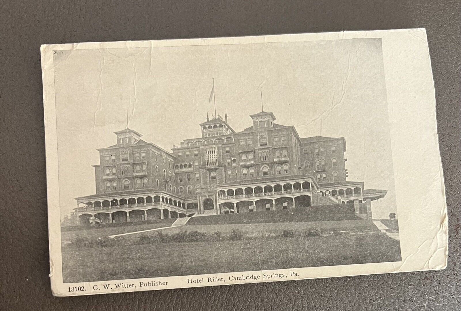 Hotel Rider, Cambridge Springs, Pa Postcard