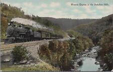 Postcard Railroad Train Western Express in the Berkshire Hills picture