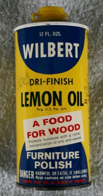 Wilbert Dri-Finish Lemon Oil Furniture Formica Polish Vintage 12 oz Can