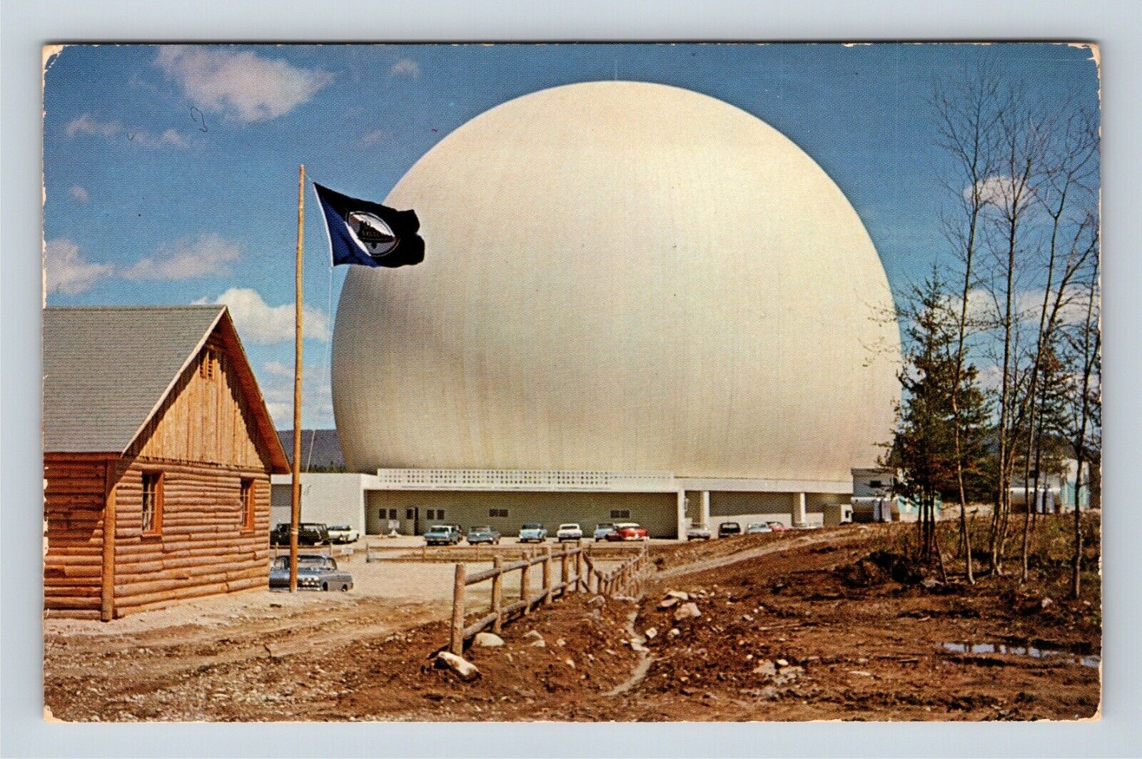 Andover ME, Bell System, Earth Station, Air Inflated, Chrome Maine Postcard