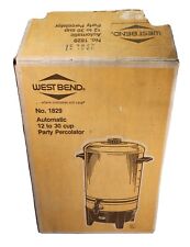 Vtg West Bend Party Perk 12 to 30 Cup Automatic Coffee Pot Maker - Stripe #1829 picture