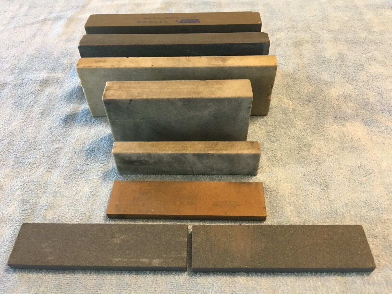 Sharpening Stones Lot- Used, All but one are Norton Stones